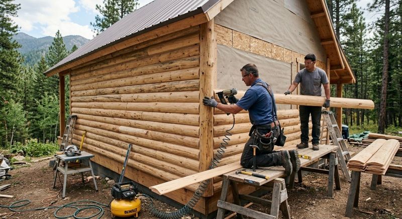 Log Siding Installation in Hoschton, GA