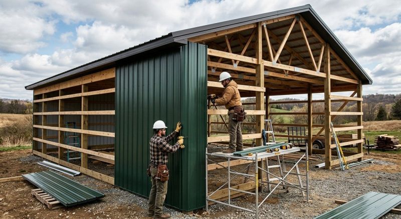 Metal Barn Siding Installation in Walton County, GA